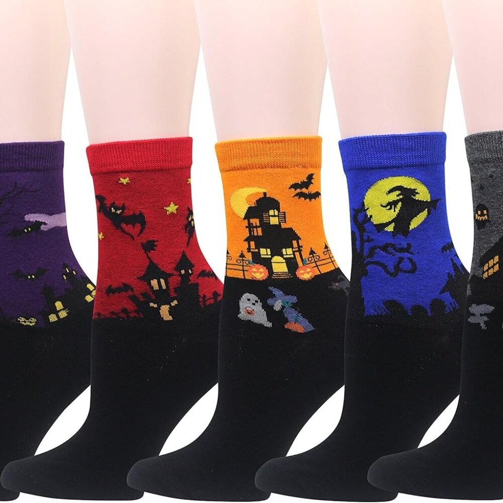 Women's 4/5 Packs Animal Dress Cotton Crew Novelty Socks